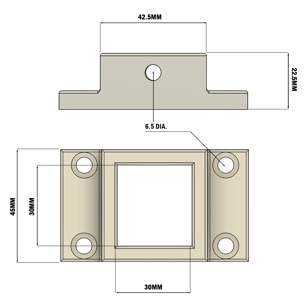 44-030-3 MODULAR SOLUTIONS PROFILE<br>30 SERIES CONNECTING FLANGE W/ HARDWARE